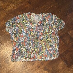 JODIFL Multicolor Abstract Print Blouse